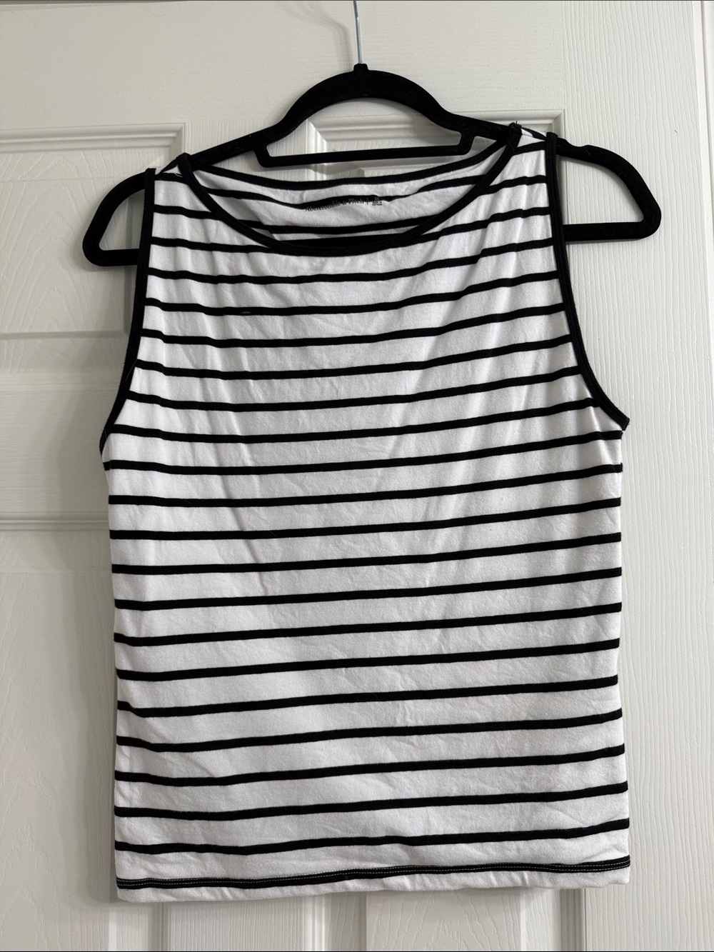 Abercrombie & Fitch Black and White Striped Tank Top